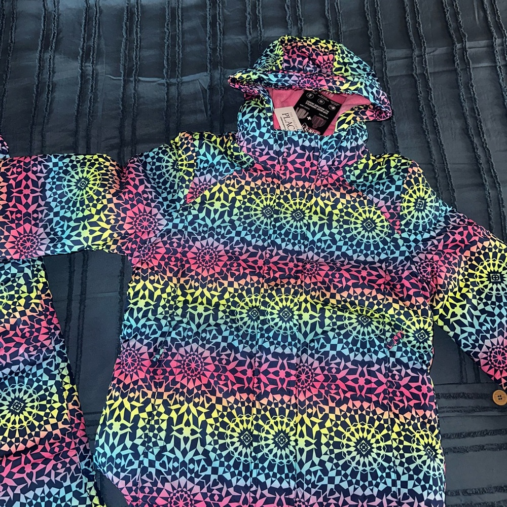 The Children's Place Multicolor Patterned 3 in 1 Coat & Snow Pant